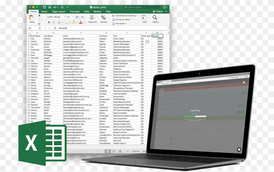 Import Csv And Scan Tickets Netbook, Computer, Electronics, Laptop, Pc Png Image