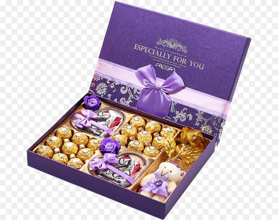Import Ferrero Chocolate Gift Box Wedding Dove Wedding Chocolate Box Gift, Purple Free Png