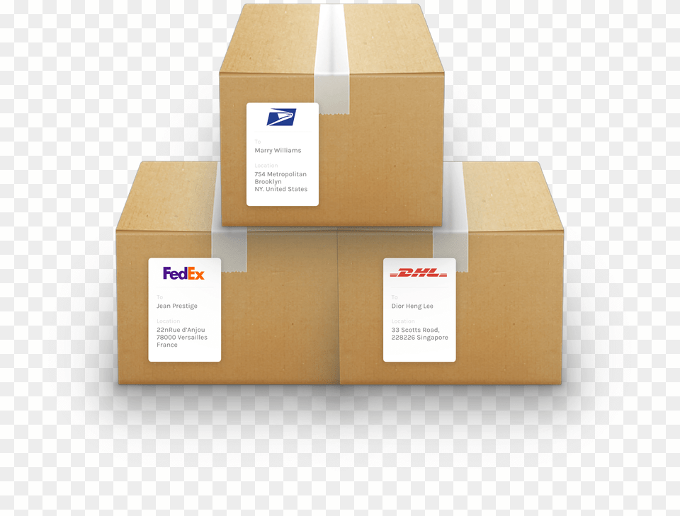 Import Orders Choose The Best Couriers And Generate Shipping Transparent, Box, Cardboard, Carton, Package Free Png Download