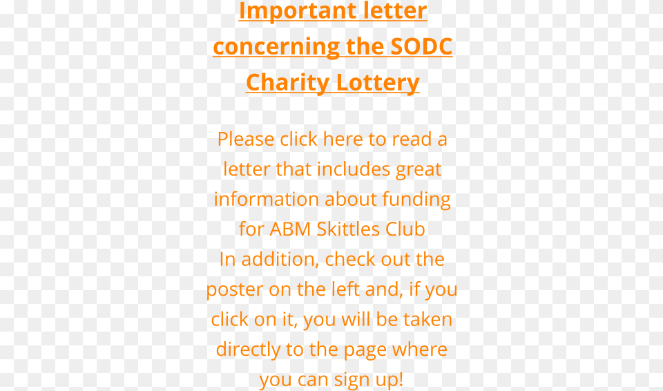 Important Letter Concerning The Sodc Charity Lottery Information, Book, Publication, Text Png Image