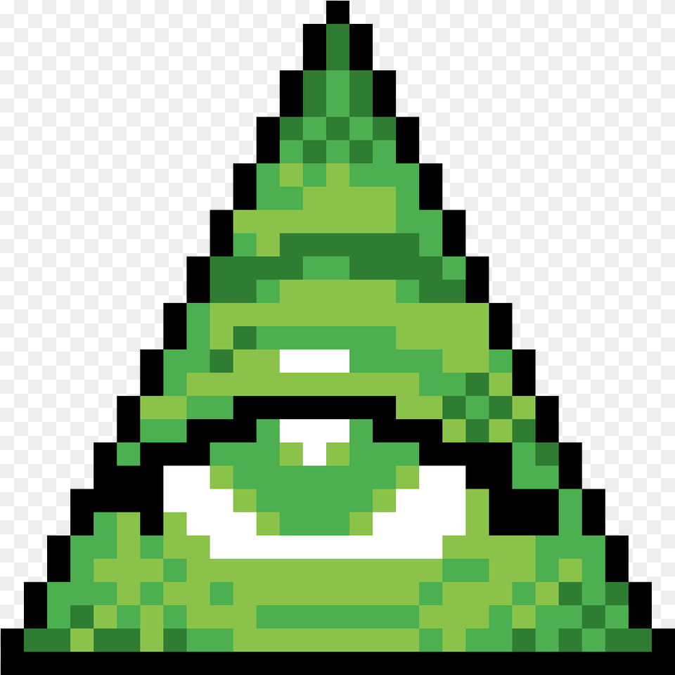 Impossible Triangle Pixel Art, Green, Plant, Tree, Christmas Free Png Download