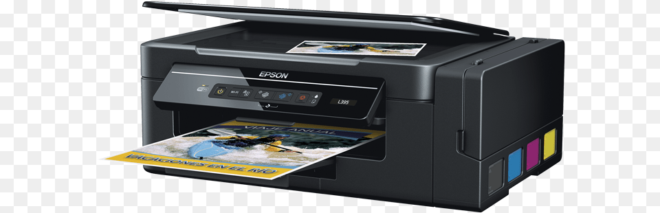 Impresora Multifuncin Epson L395 Epson L395 Color Ink Jet Printer Copier Scanner, Hardware, Computer Hardware, Machine, Electronics Free Png