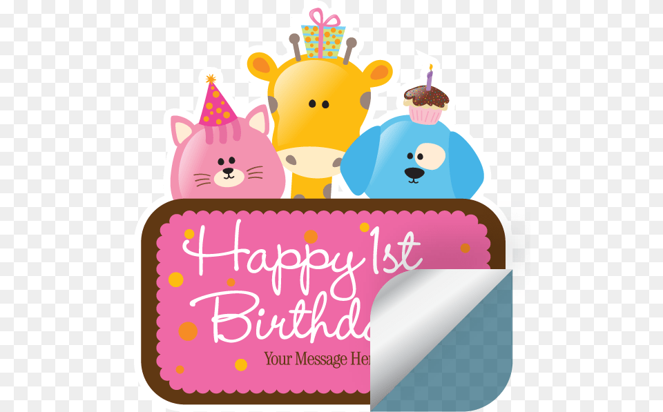 Impresso De Etiquetas Adesivas Rotulo Adesivo Happy 1st Birthday Writing, Person, People, Dessert, Birthday Cake Free Transparent Png