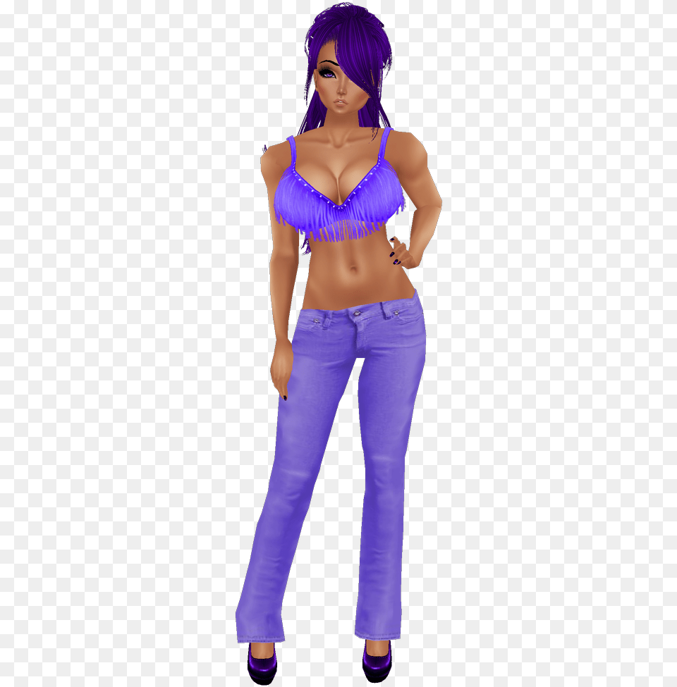 Imvu Cassandra Saturn Ref 1 Girl, Swimwear, Purple, Clothing, Pants Png