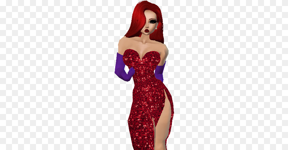 Imvu Jessica Rabbit And Tbt Image Red Hair, Adult, Person, Formal Wear, Female Free Transparent Png