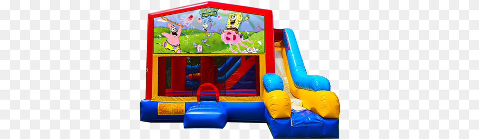 In 1 Spongebob Bounce House Combo Spongebob, Inflatable, Play Area, Indoors, Outdoors Png Image