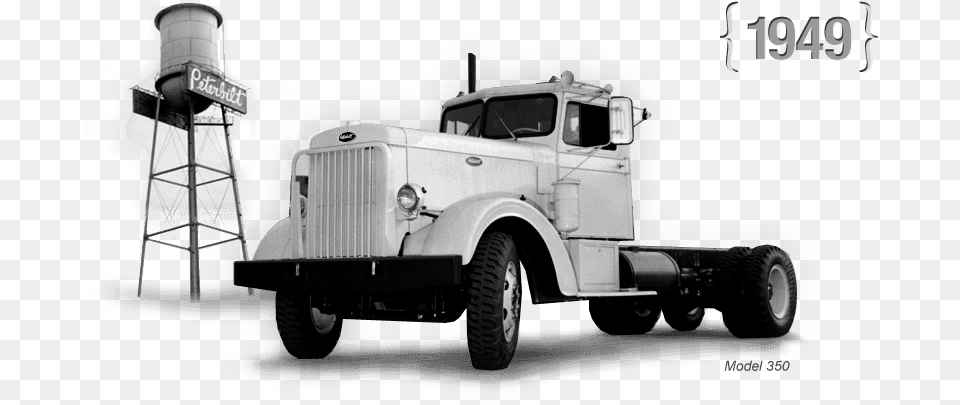 In 1949 Peterbilt Introduced The Model 350 Which Trailer Truck, Machine, Wheel, Trailer Truck, Transportation Free Png