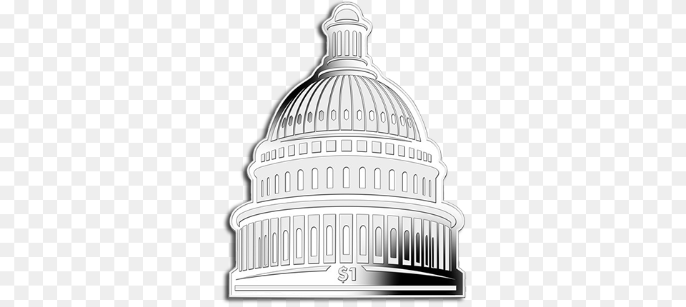 In 2014 Scaffolding Was Erected Around The Dome For Capitol Building Shaped Coin 2017 Uncirculated Nickel, Architecture Free Transparent Png