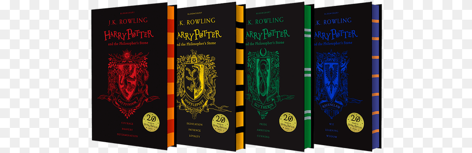 In 2017 Bloomsbury Released Four Editions Of The Philosopher39s 20th Anniversary Harry Potter Books, Book, Novel, Publication, Blackboard Png Image
