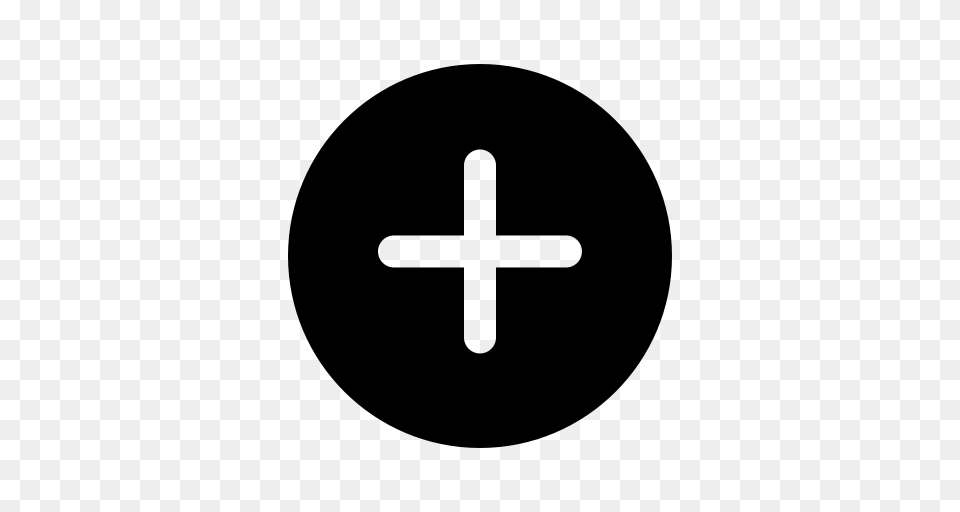 In Addition Addition Cross Sign Icon With And Vector Format, Gray Free Transparent Png