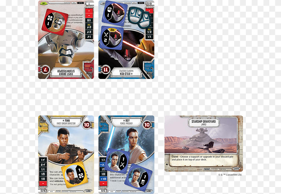 In Addition Because Kate39s Battlefield Wasn39t Chosen Star Wars Destiny Rey Character Card Amp Dice, Art, Collage, Adult, Person Free Png Download