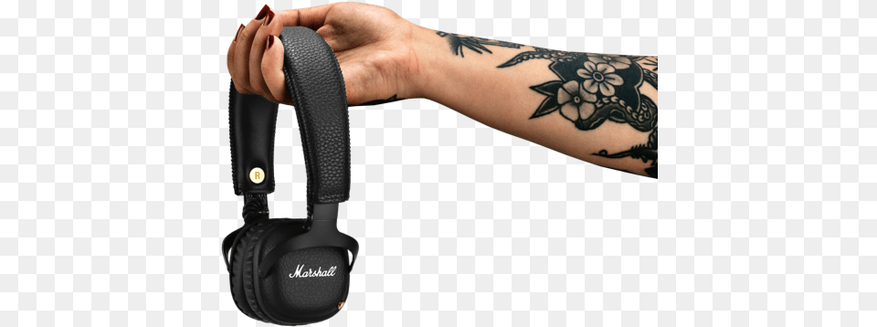 In Addition To Its Rock 39n39 Roll Looks Mid Features Headphones, Tattoo, Skin, Person, Electronics Free Png