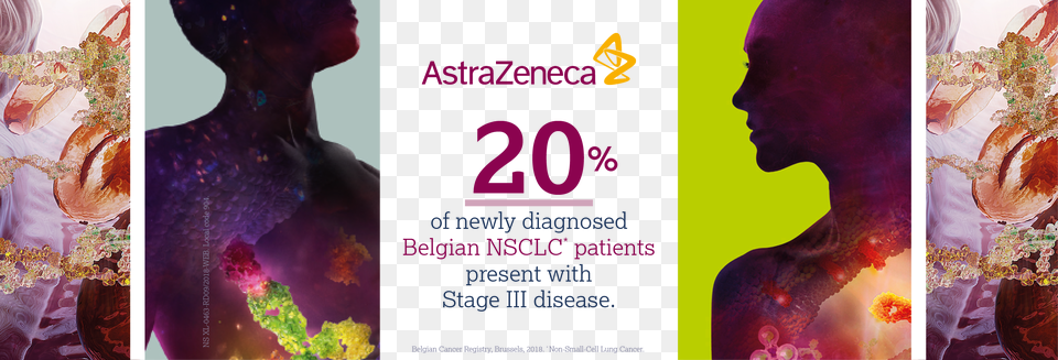 In Belgium Each Year Almost 2000 Patients Are Diagnosed Astra Zeneca, Advertisement, Poster, Adult, Person Free Png Download