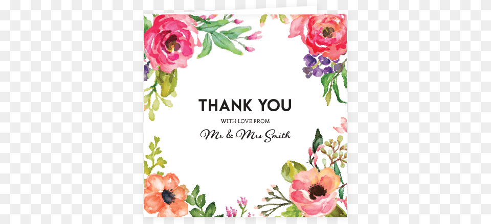 In Bloom Thank You Card Black On White Scrapbook Customs Mini Craft West Virginia Love Stickers, Art, Pattern, Mail, Greeting Card Free Png Download