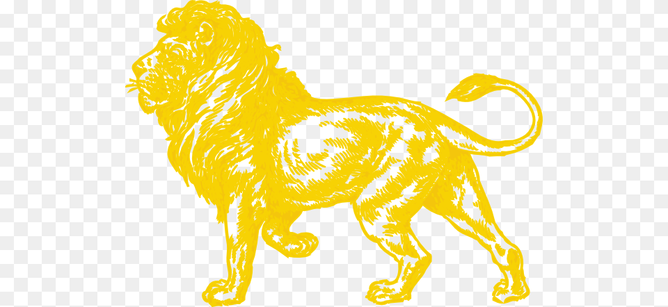 In Gold Clip Art At Clker Com Blue And Gold Lion, Animal, Mammal, Wildlife, Canine Free Png Download