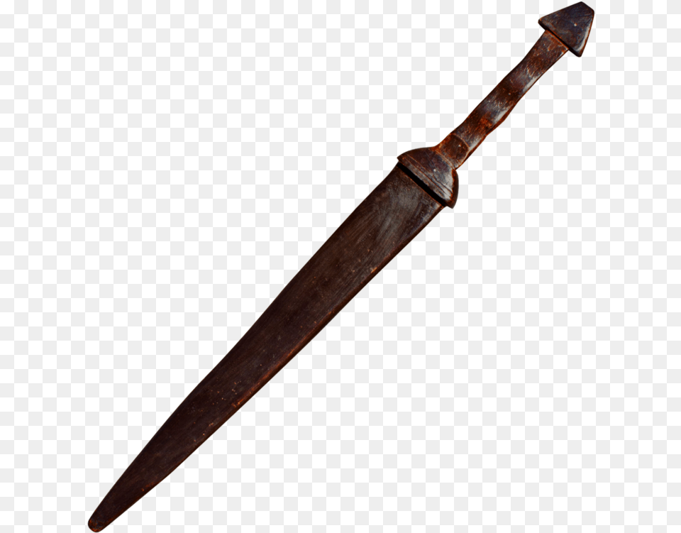In In Dark Wood Medieval Practice Sword Panther Sword, Blade, Dagger, Knife, Weapon Free Png Download