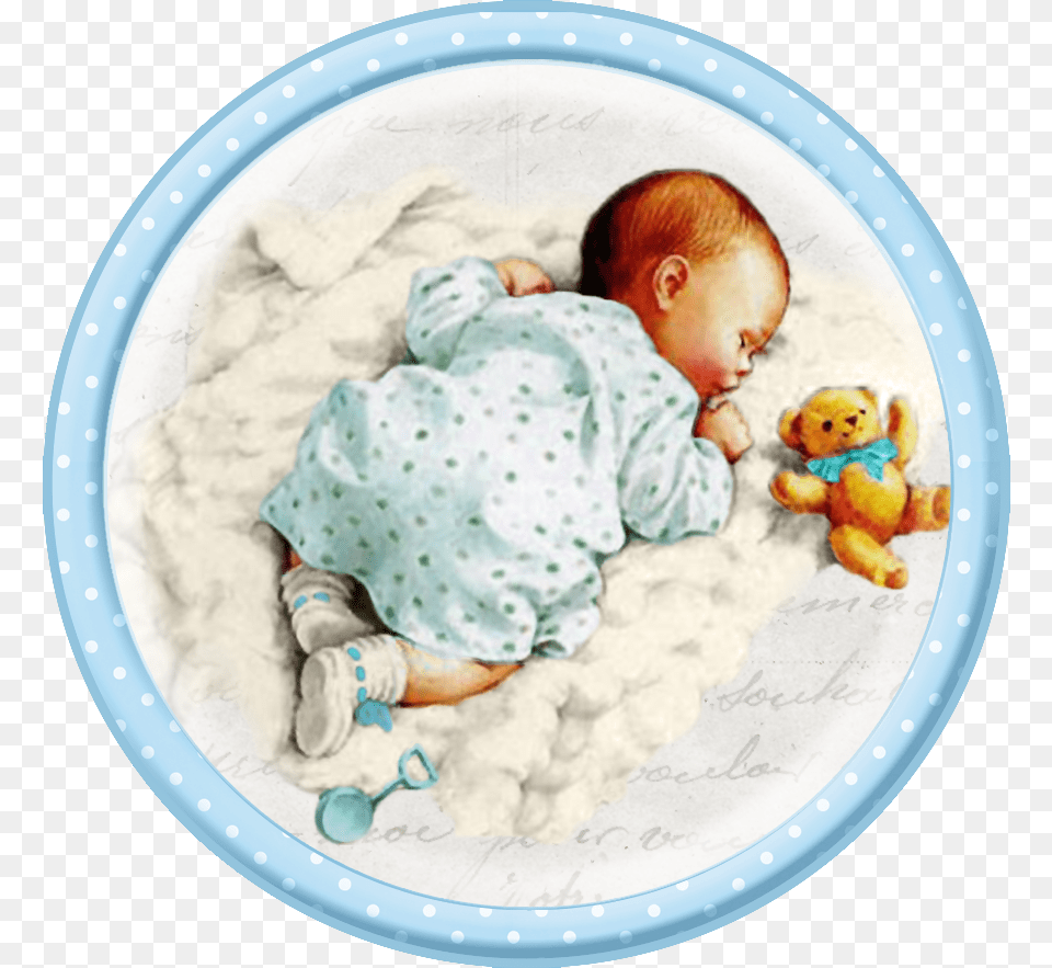 In Light Blue Vintage Baby Clipart, Person, Photography, Plate, Face Png