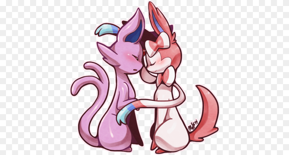 In Love With This Espeon U0026 Sylveon Pokemon Pokemon Espeon X Sylveon, Electronics, Hardware, Book, Comics Free Png