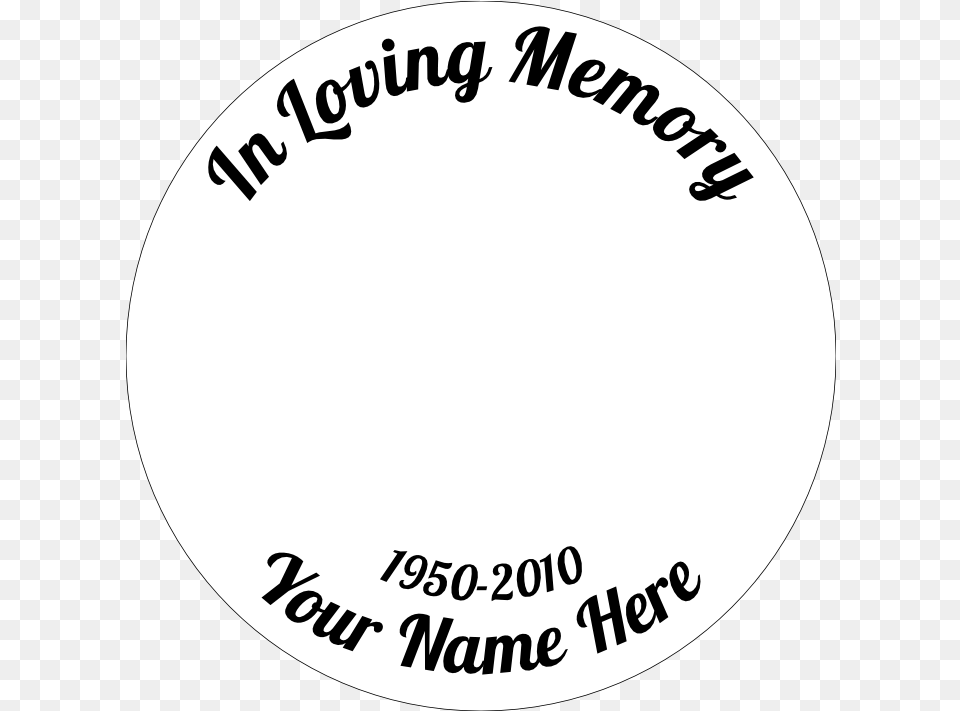In Loving Memory Circle Sticker Circle, Disk, Text, Logo Free Png Download
