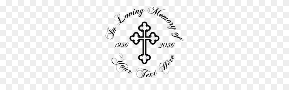 In Loving Memory Cross Decal Style Border, Symbol, Outdoors, Nature Png