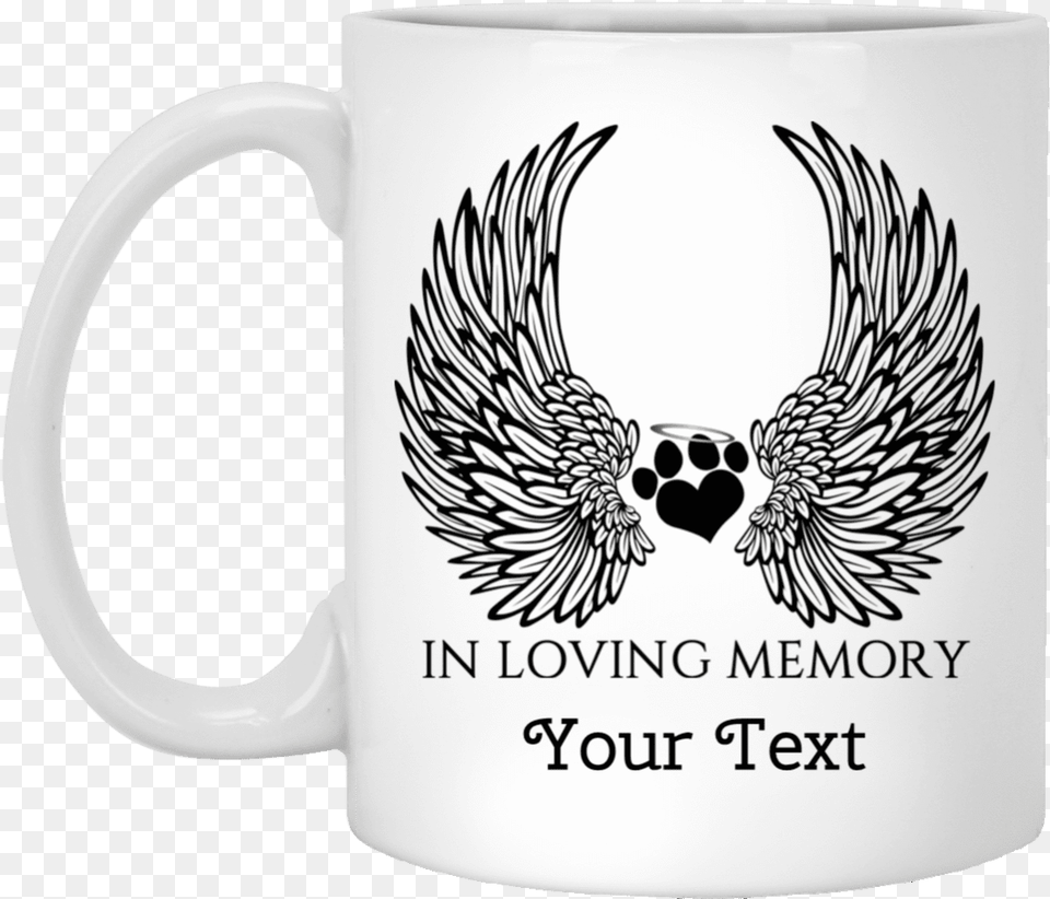 In Loving Memory Dog Personalized Mugs Picsart Wings Background Hd, Cup, Beverage, Coffee, Coffee Cup Png