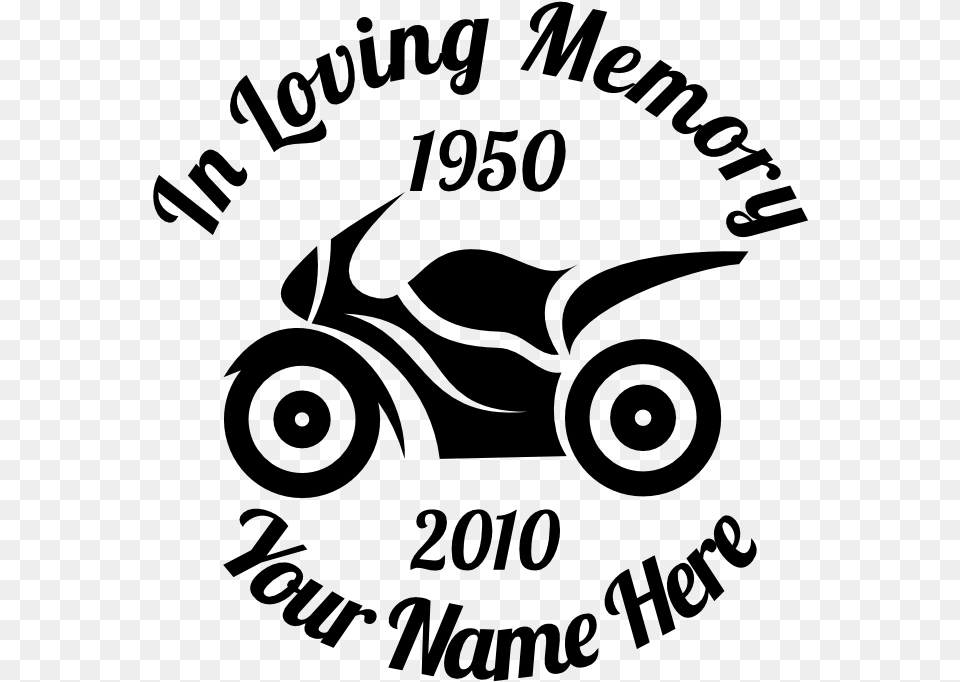 In Loving Memory Motorcycle Sticker Loving Memory Of Svg, Gray Png