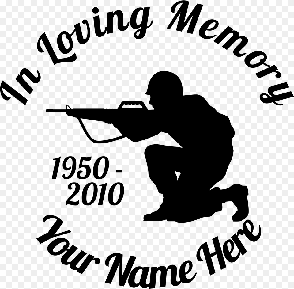 In Loving Memory Soldier Sticker Loving Memory Of, Gray Free Png