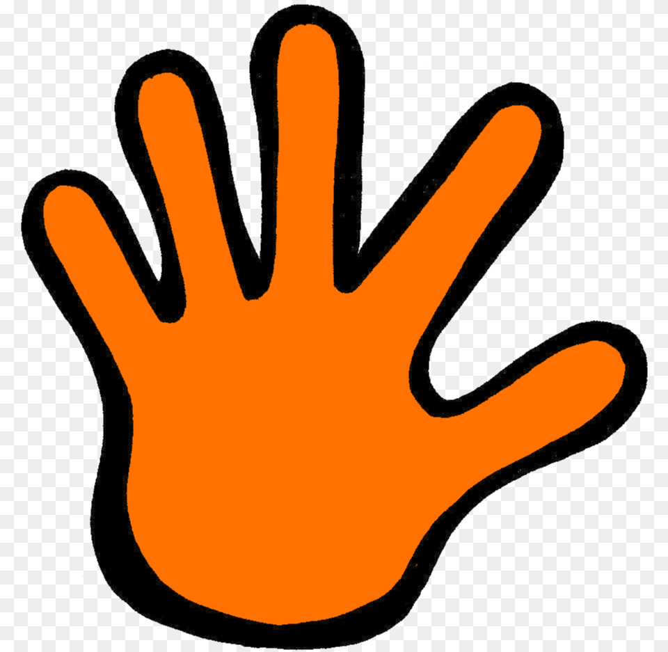 In My Classroom Anytime We Have To Stop Amp Jot Or Record Orange Hand Clip Art, Clothing, Glove Png Image