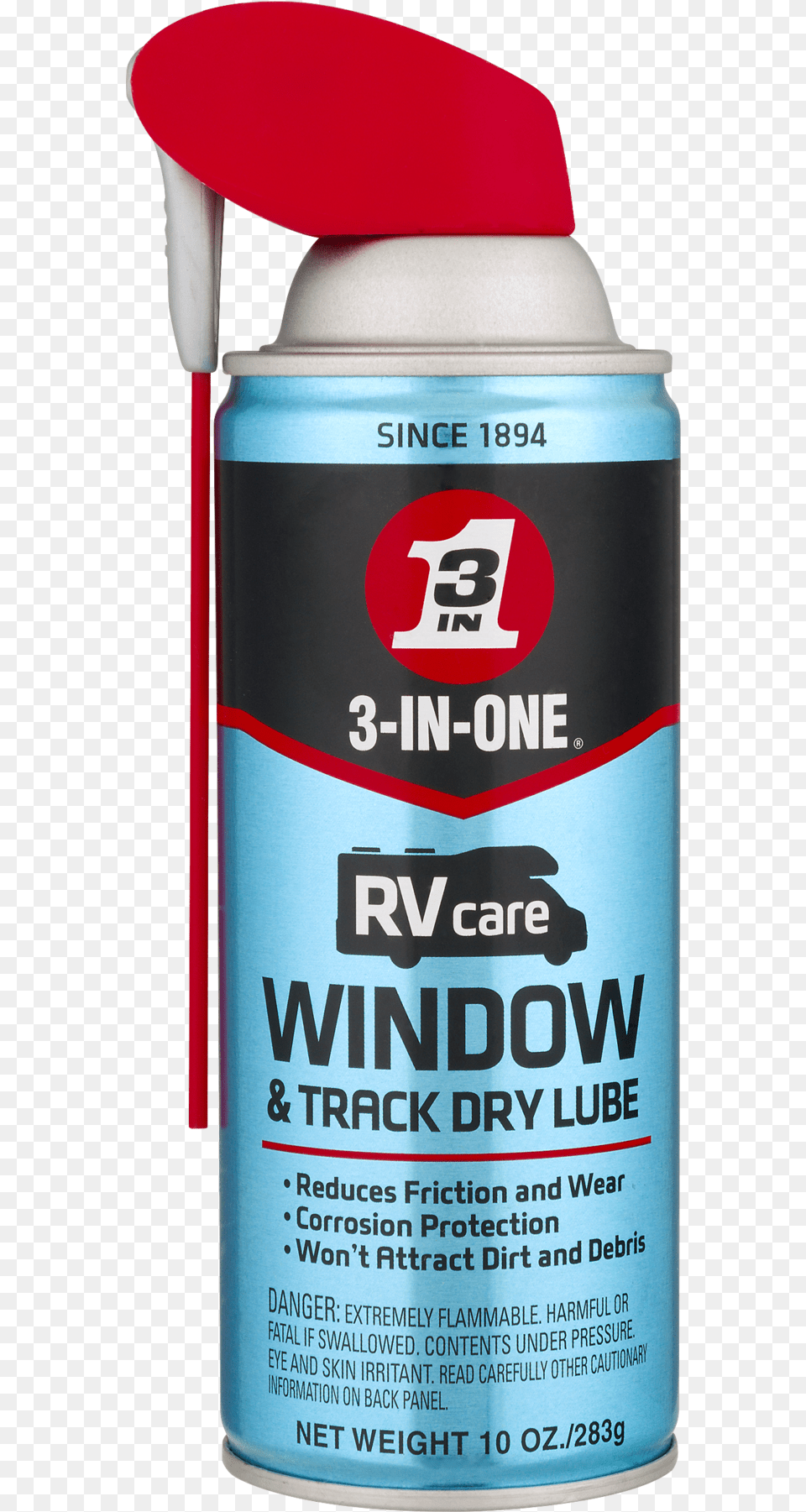 In One Rvcare Window Amp Track Dry Lube, Tin, Can, Spray Can, Cosmetics Free Transparent Png