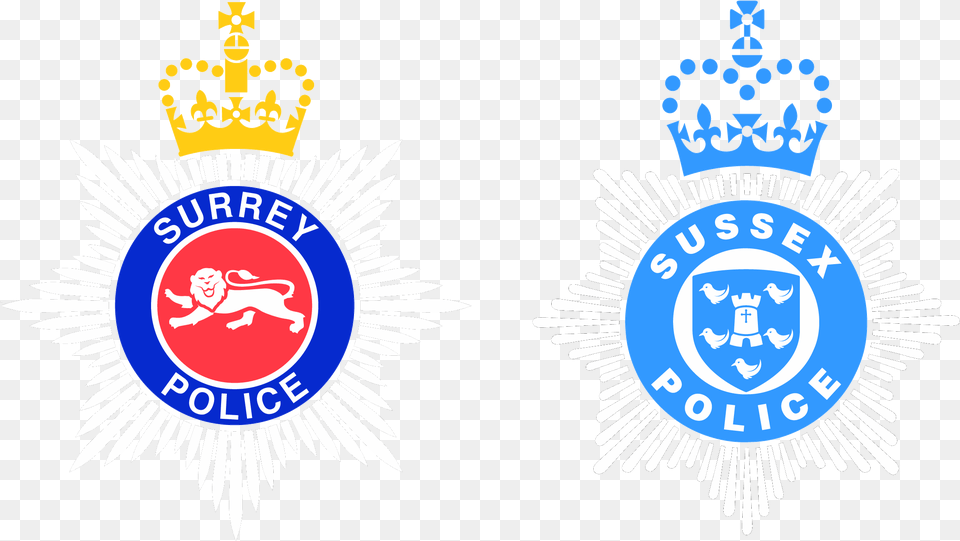 In Partnership With Surrey Amp Sussex Police Sussex And Surrey Police, Badge, Logo, Symbol, Emblem Png