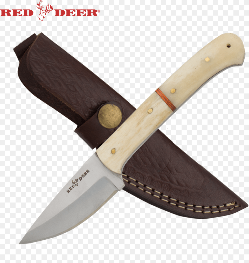 In Red Deer Hunting Knife Real Bone Handle Deer Hunting Knife, Blade, Dagger, Weapon Free Transparent Png