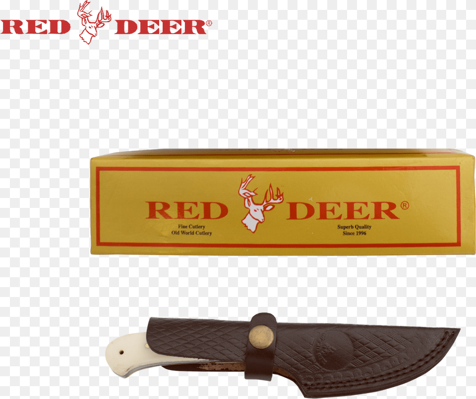 In Red Deer Hunting Knife Real Bone Handle Panther Red Deer Genuine Leather Sharpening And Honing Strop, Blade, Weapon, Dagger Free Png Download