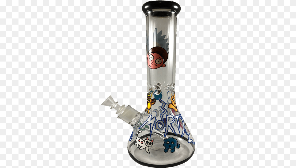 In Rick And Morty Hand Painted Glass Bong Dagger, Jar, Pottery, Vase, Bottle Free Png Download
