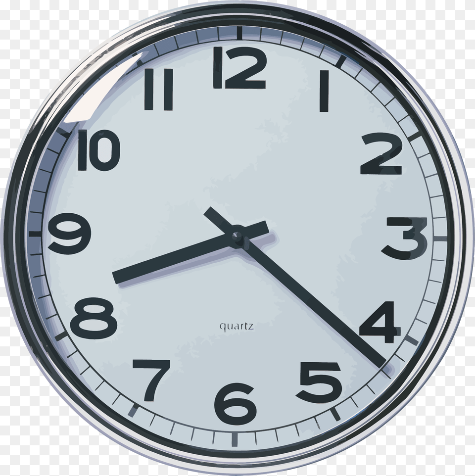 In Stainless Steel Wall Clock, Analog Clock, Disk, Wall Clock Free Transparent Png