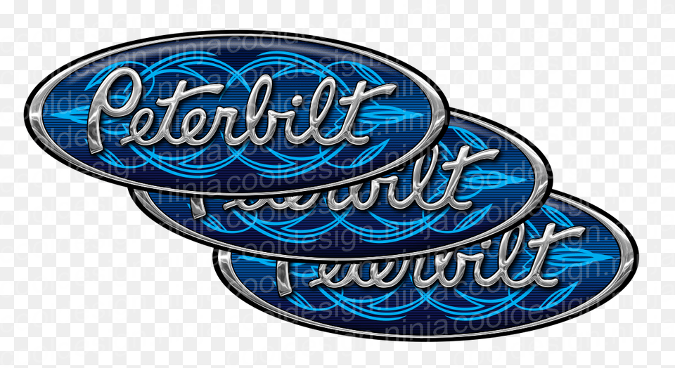 In Stock Special Blue Pinstripe Peterbilt Emblem Skin, Text Free Png Download