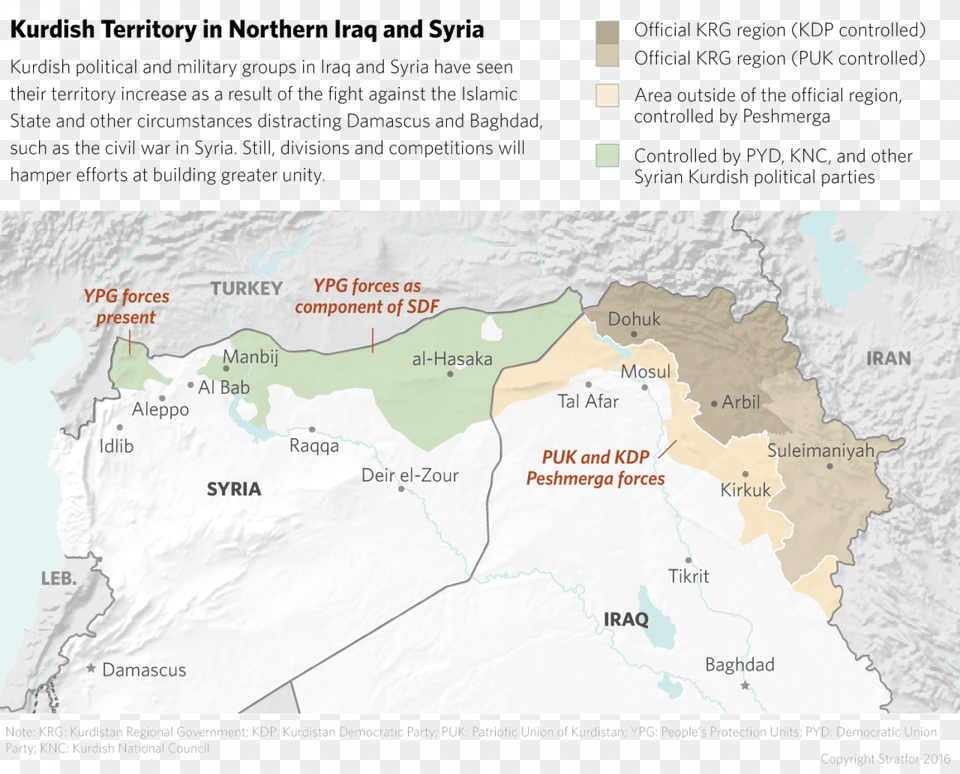 In Syria And Iraq The Kurds Have Increased Their Territory Iraq Kurdistan Map 2017, Chart, Plot, Atlas, Diagram Png
