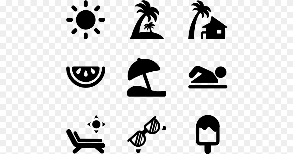 In The Beach Pantai Icon, Gray Free Png Download