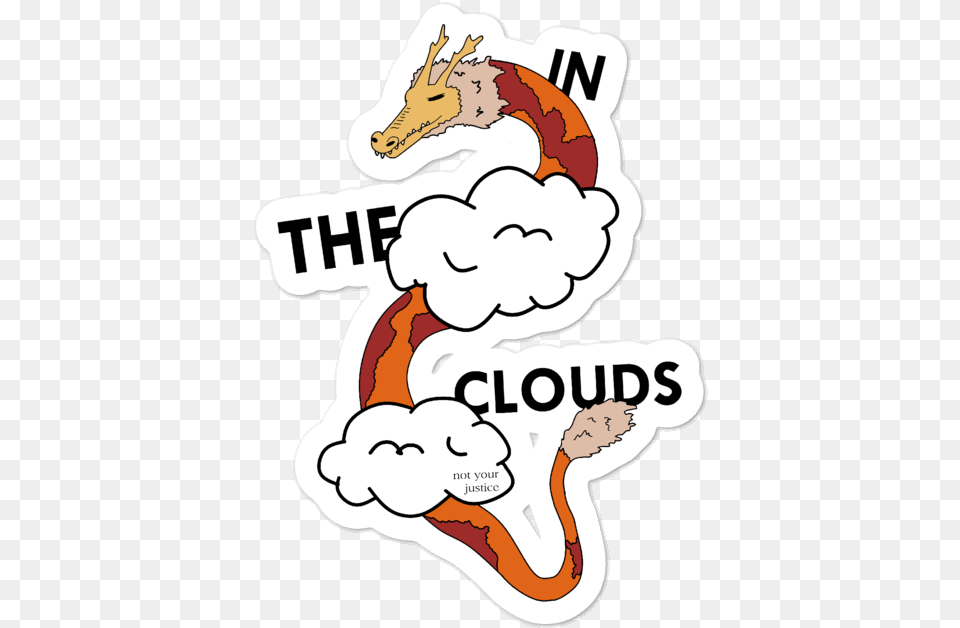 In The Clouds Stickers Sold By Not Your Justice Language, Baby, Person, Cream, Dessert Free Png Download