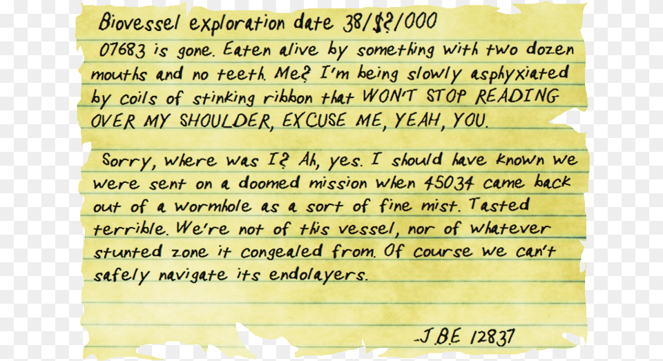 In The Corner Of The Bandage Monster39s Chamber Is Another Document, Text, Handwriting Free Png Download