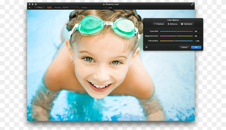 In The Effects Browser Double Click The Color Balance Kindje Sporten, Accessories, Water, Swimming, Sport Png