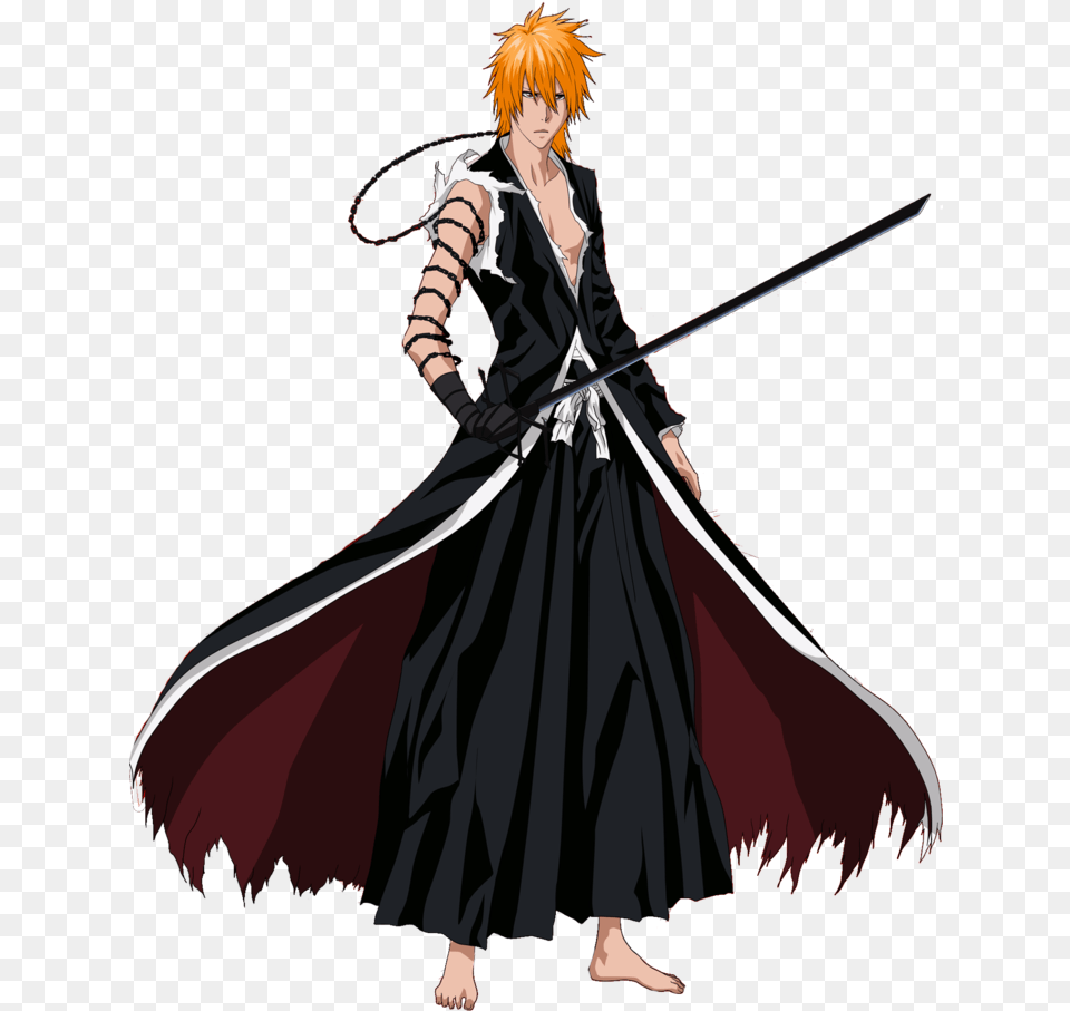 In The End Of The Deicide Arc Just After Dangai Ichigo Bankai Ichigo Kurosaki, Adult, Publication, Person, Woman Png