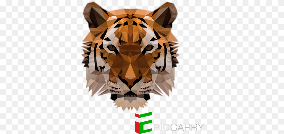 In The Eye Of The Tiger Short Sleeve T Shirt Low Poly Tiger Face, Person, Animal, Mammal, Wildlife Free Transparent Png