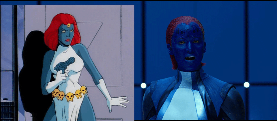 In The Final Scene Of X Men Mystique Animated Xmen, Adult, Female, Male, Man Free Png Download