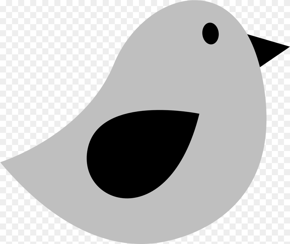 In The Form Of A Grey Bird Birdie Clipart Silhouette, Disk, Text Free Png