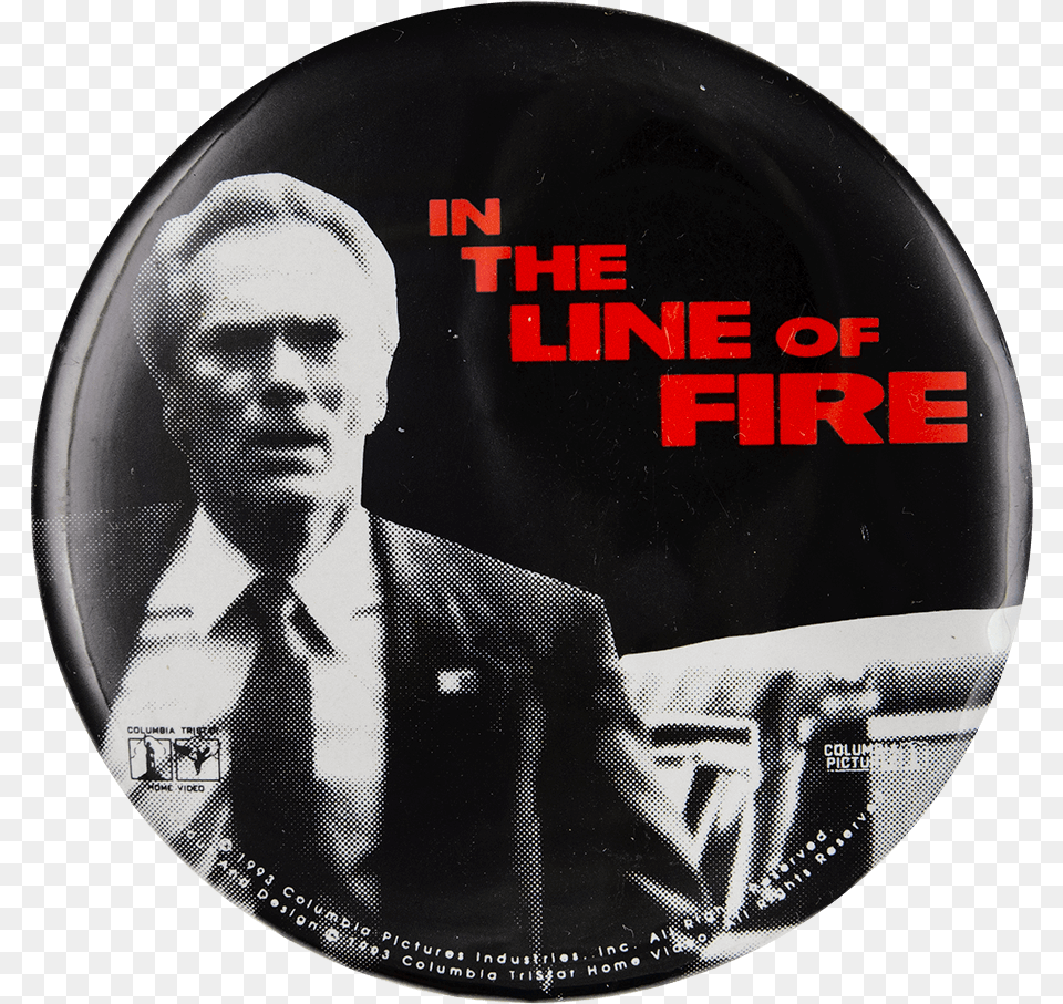 In The Line Of Fire Entertainment Button Museum Line Of Fire, Adult, Male, Man, Person Free Png