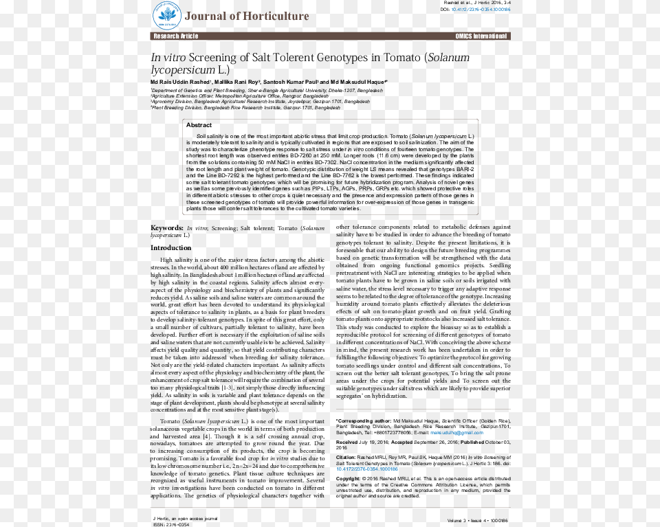 In Vitro Screening Of Salt Tolerent Genotypes In Tomato Case Study On Determinants Of Demand, Page, Text, File Free Png