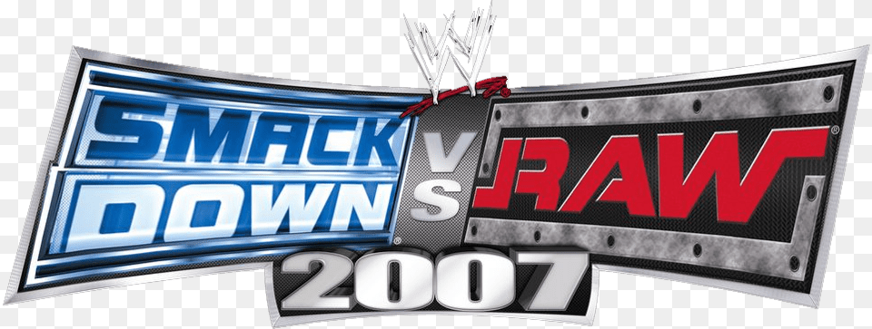 In Wwe Smackdown Vs Raw 2007 General Manager Mode Wwe Smackdown Vs Raw 2007 Logo, Scoreboard, Emblem, Symbol, Text Free Png Download