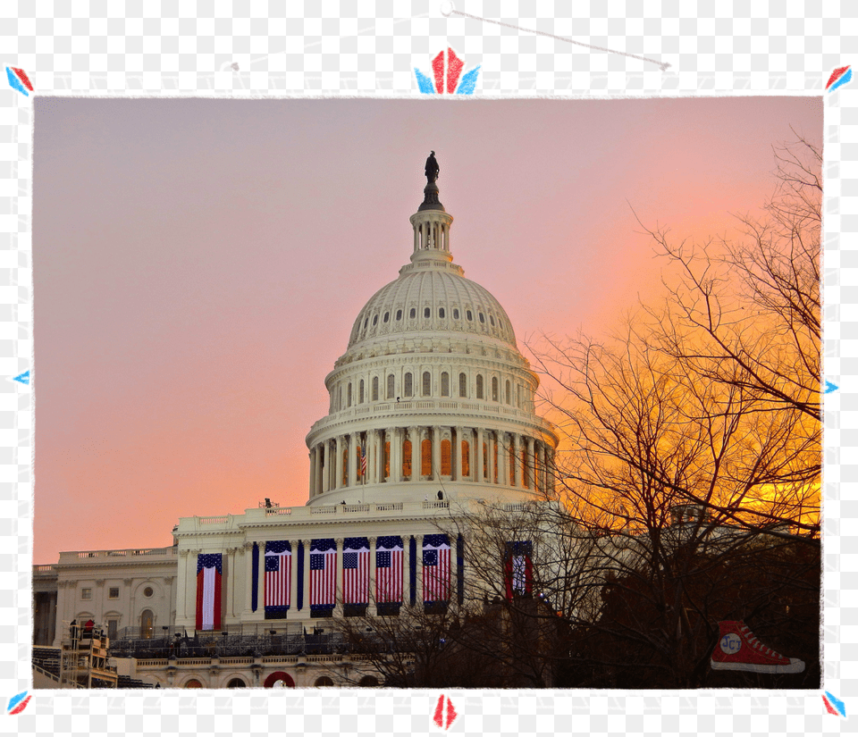 Inaugural Sunrise Over The Capital Us Capitol, Architecture, Building, Person Png Image