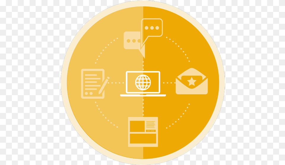 Inbound Marketing Icon Icon Marketing Orange, Disk, Gold Free Png