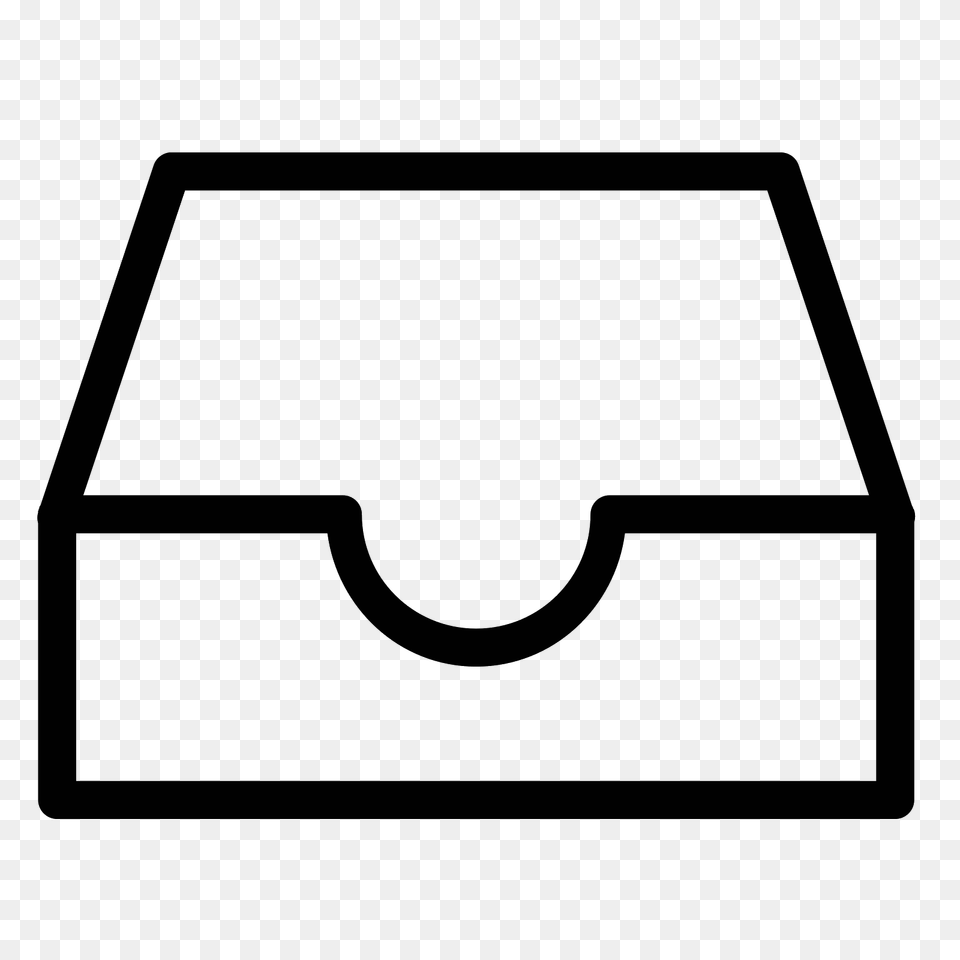 Inbox Icon, Gray Free Png